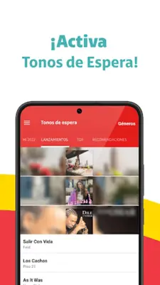 Tonos de Espera android App screenshot 2